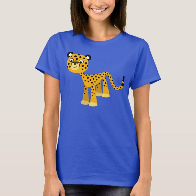 T-shirt Femme Cheetah Cartoon Joli (Devant)