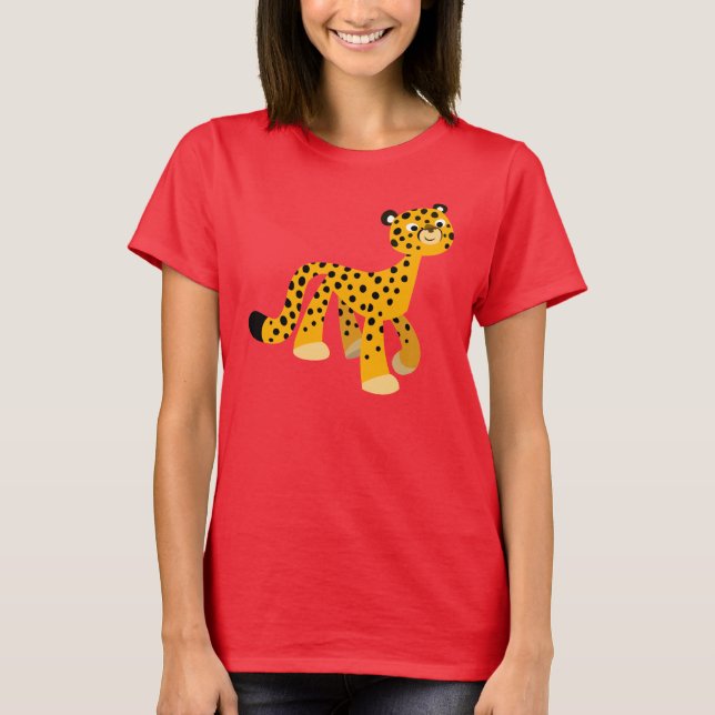 T-shirt femme Cheetah jote Strolling Cartoon (Devant)