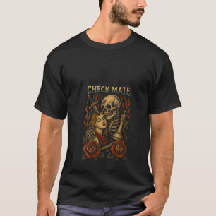 T-shirt Femme Chess Grim Reaper Crâne Checkmate Gothic Ch