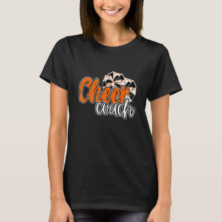 T-shirt Femme Cheval Coach Top Pom Poms Orange Mascot Colo