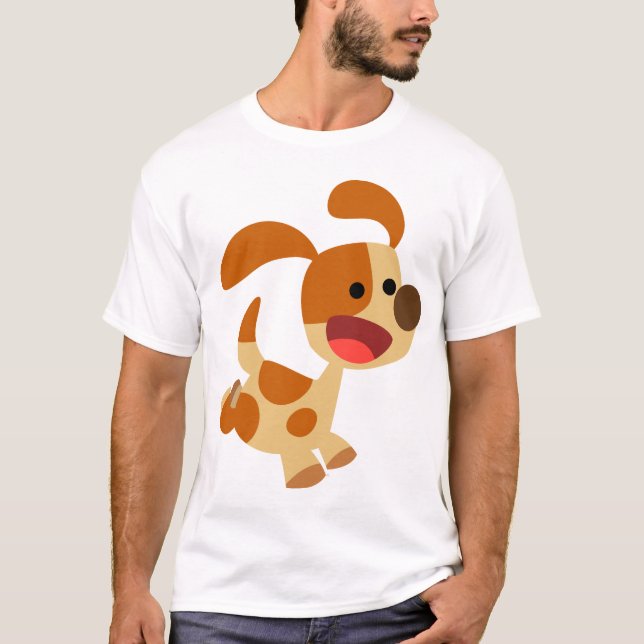 T-shirt Femme Chien en Caricature Fraquant (Devant)