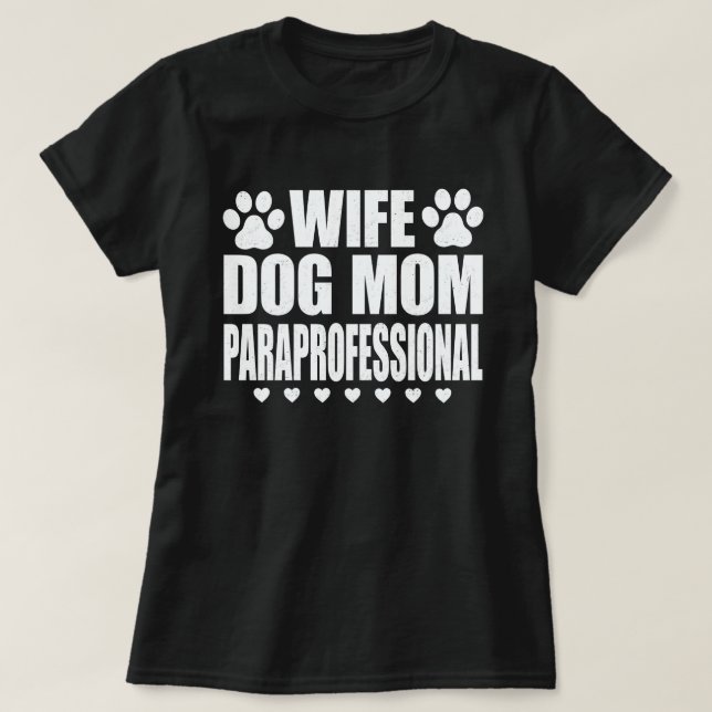 T-shirt Femme Chien Maman Paraprofessionnelle Tech Drôle C (Design devant)