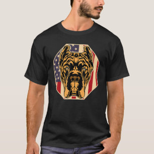 T-shirt Femme Chien Usa Drapeau Canne Corso Maman 2
