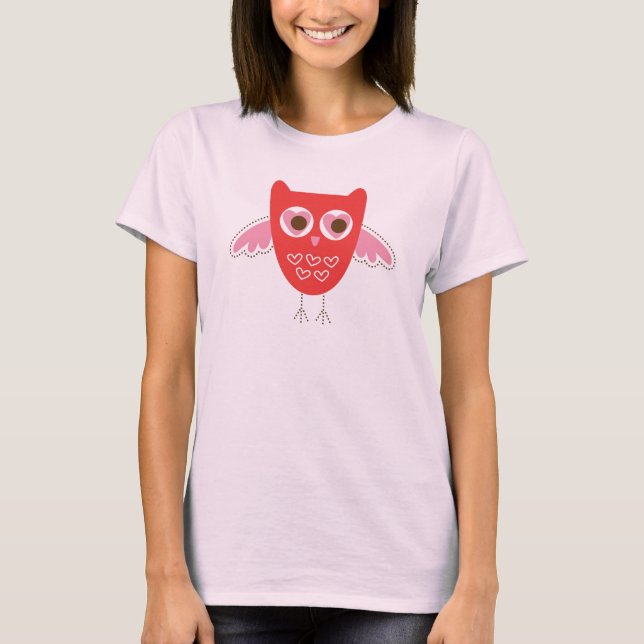 t-shirt femme chouette d'amour (Devant)