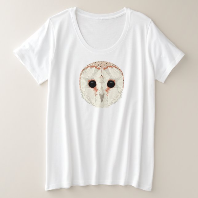 T-shirt Femme Chouette de la Barne Plus Taille (Design devant)