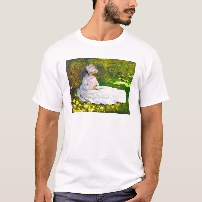 T-shirt Femme Claude Monet de lecture (Devant)