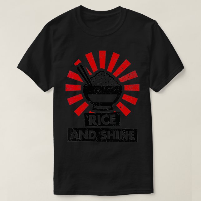 T-shirt Femme Clever Pun RiceAnd Shine Sun Asiatique Foodi (Design devant)