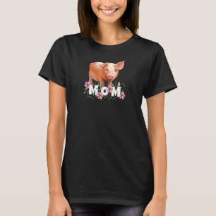 T-shirt Femme Cochon Maman mignonne Jeune Cochon Motif