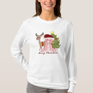 T-shirt femme cochon Noël