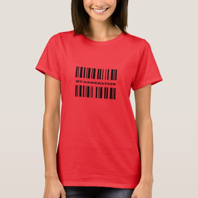 T-Shirt femme code-barres Boomer (Devant)