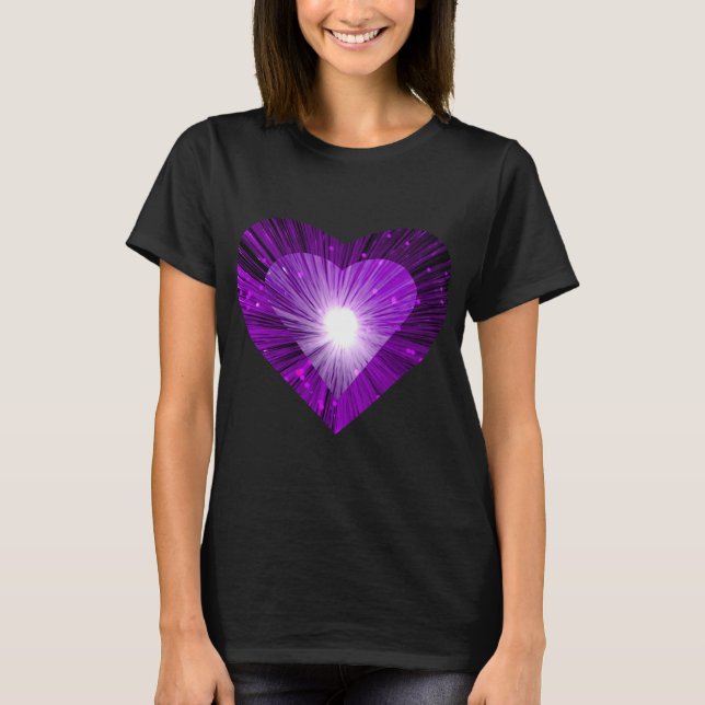 T-shirt femme 'coeur' de Purple Heart noir (Devant)