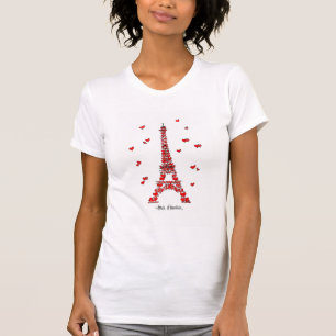 T-shirt femme Coeur Tour Eiffel