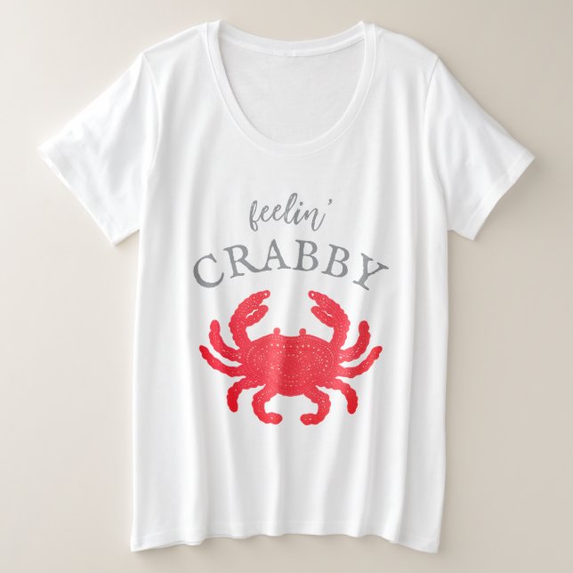 T-Shirt Femme Colère Crabe (Design devant)