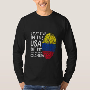 T-shirt Femme Colombie Tee Men Colombia Drapeau Femmes Col