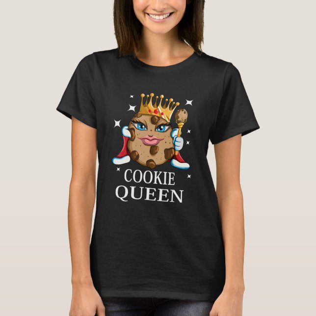 T-shirt Femme Cookie Sweets Baking Cookie Queen (Devant)