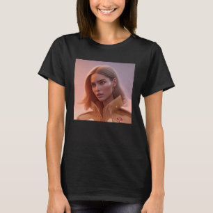 T-shirt Femme Cool Essence rose coucher de soleil pilote V