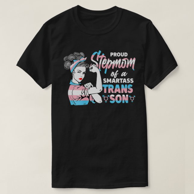 T-shirt Femme Cool Fière de l'incassable Trans Step Maman  (Design devant)