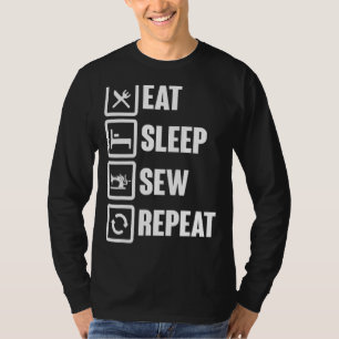 T-shirt Femme Coudre Quilt Quilting Sewing Mange Sleep Sew