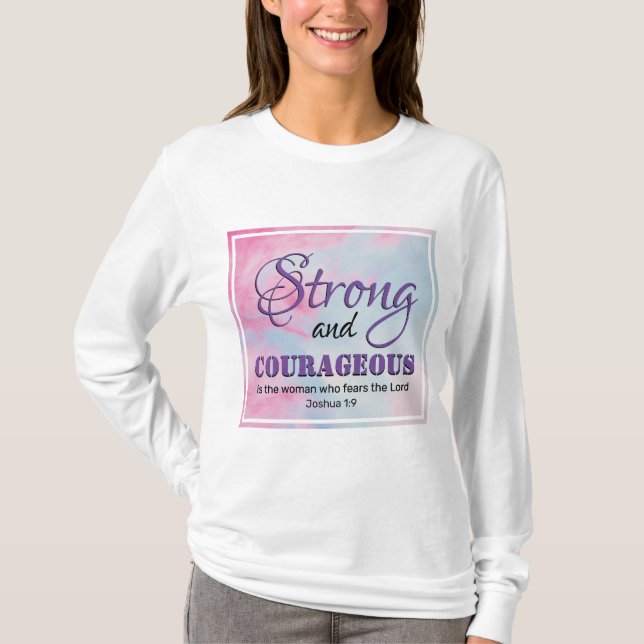 T-SHIRT FEMME COURAGEUSE ET CRAINTE (Devant)