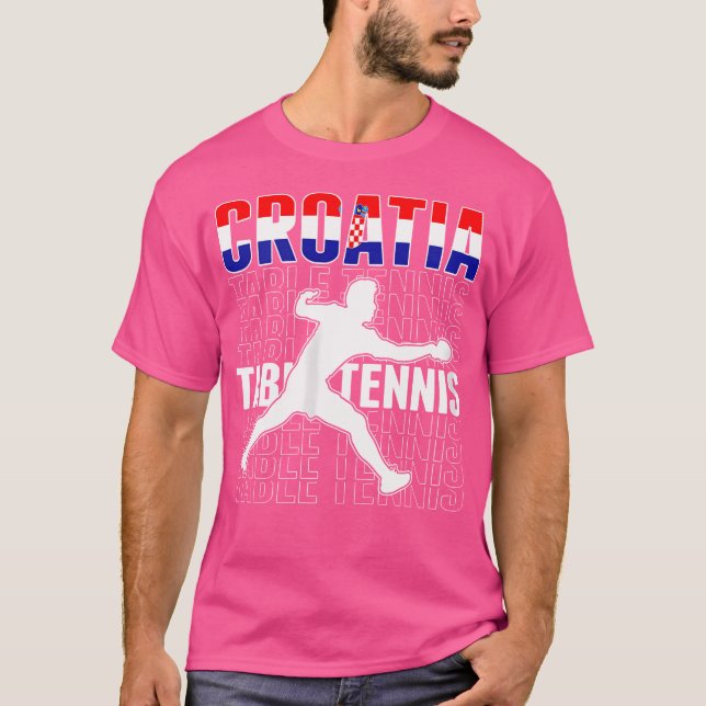 T-shirt Femme Croatie Vans de tennis de table Jersey Croat (Devant)