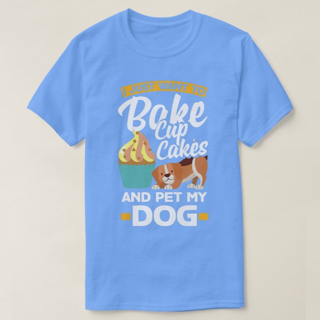 T-shirt Femme Cupcake Baking Chien Propriétaire (Design devant)