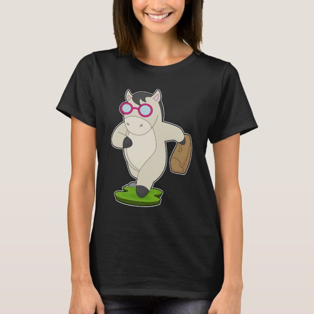 T-shirt Femme d'affaires cheval Mallette (Devant)