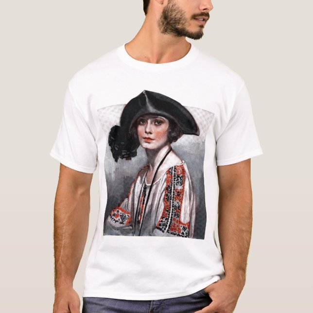 T-shirt Femme dans le chemisier brodé (Devant)