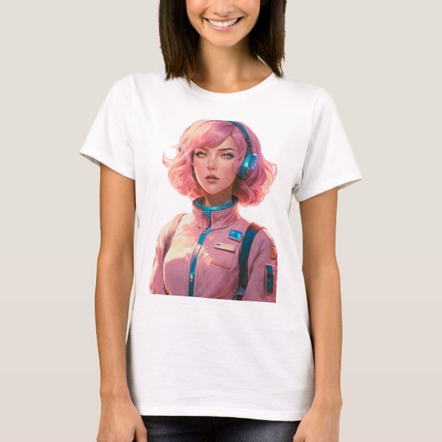 T-shirt Femme dans le style science-fiction (Devant)