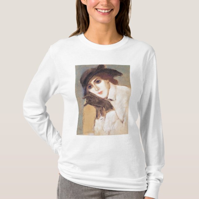 T-shirt Femme dans les gants noirs (Devant)