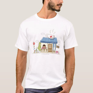 T-shirt Femme dans un café-restaurant