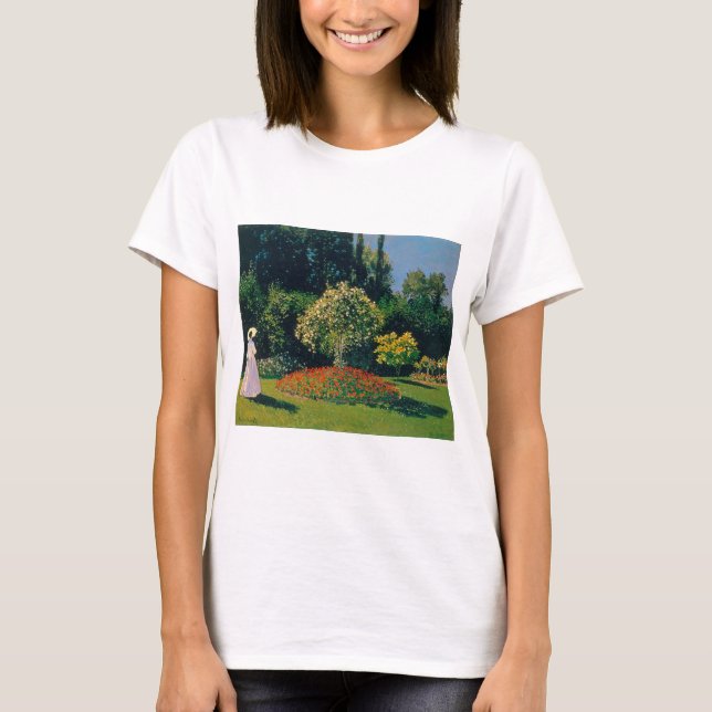 T-shirt Femme dans un jardin, Monet (Devant)