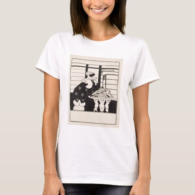 T-shirt Femme dans une librairie, conception pour "un (Devant)