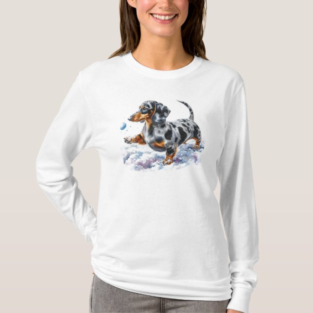 T-shirt femme Dapple Dachshund (Devant)