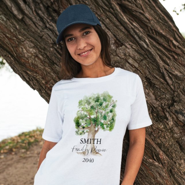T-shirt Femme d'arbre de réunion familiale personnalisée (Créateur téléchargé)
