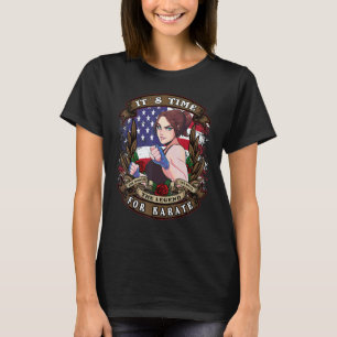 T-shirt Femme de boxe karaté Rétro C'est l'heure du karaté