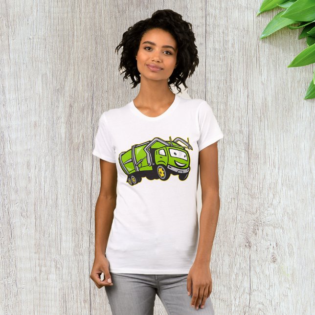 T-shirt Femme de camion à déchets verts (Créateur téléchargé)