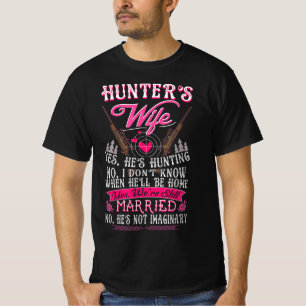 T-shirt Femme de chasseur Oui Il chasse un don de cerf pou