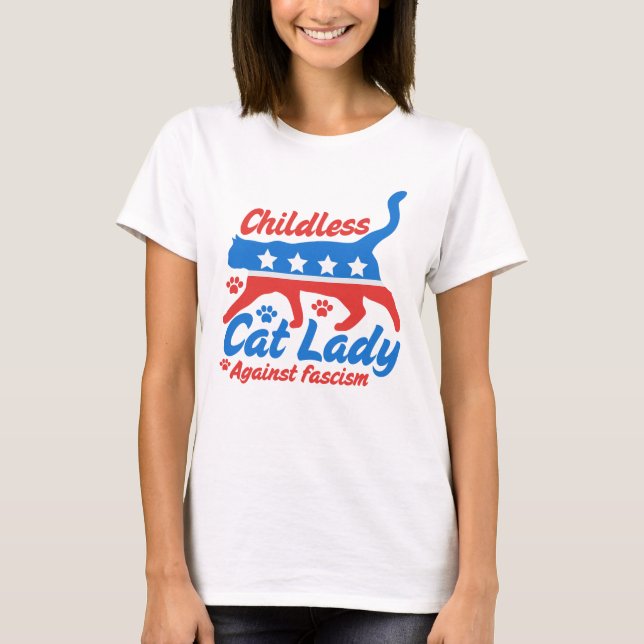 T-shirt femme de chat sans enfant (Devant)
