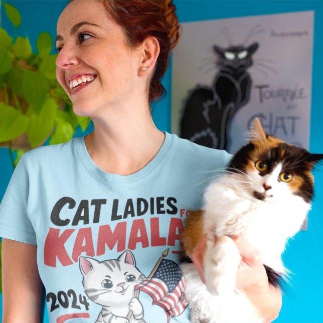 T-shirt femme de chat sans enfant pour kamala harris 2024 (Créateur téléchargé)