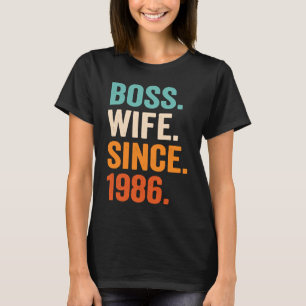 T-shirt Femme de chef depuis 1986 37e anniversaire de mari