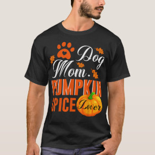 T-shirt Femme de Chute Cute Cadeau Chien Maman Citrouille