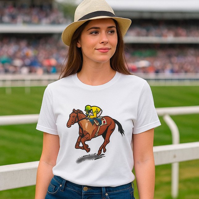 T-Shirt Femme De Course De Cheval (Créateur téléchargé)