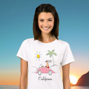 T-shirt Femme de dessin animé mignonne et drôle dans une v