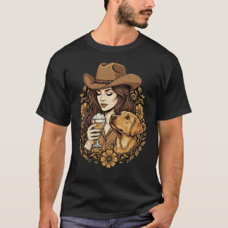 T-shirt Femme de dessin animé vintage et amour de chien, m