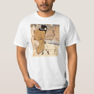 T-shirt Femme de Kuniyoshi marchant dans la neige
