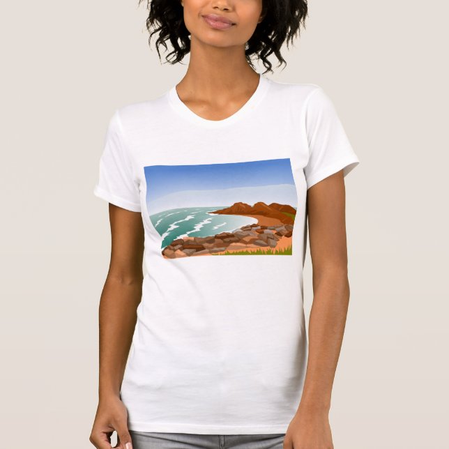 T-shirt femme de la côte rocheuse (Devant)