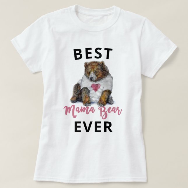 T-shirt femme de la meilleure maman ours (Design devant)