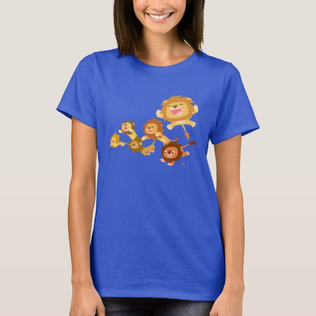 T-shirt femme de la parade des Lions en caricature (Devant)