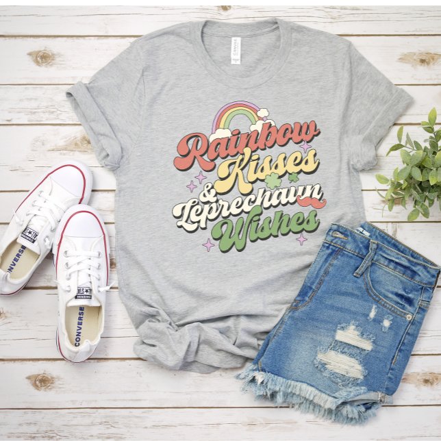 T-shirt femme de la Saint-Patrick, Shamrock arc-en (Créateur téléchargé)