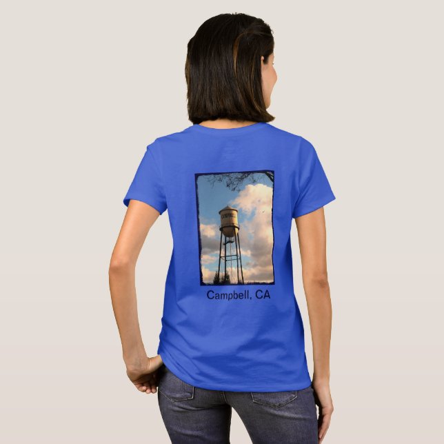 T-shirt femme de la tour d'eau Campbell CA (Dos entier)